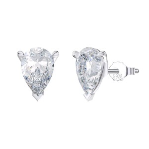 925 Sterling Silver Teardrop Moissanite Jewelry Set 110600001