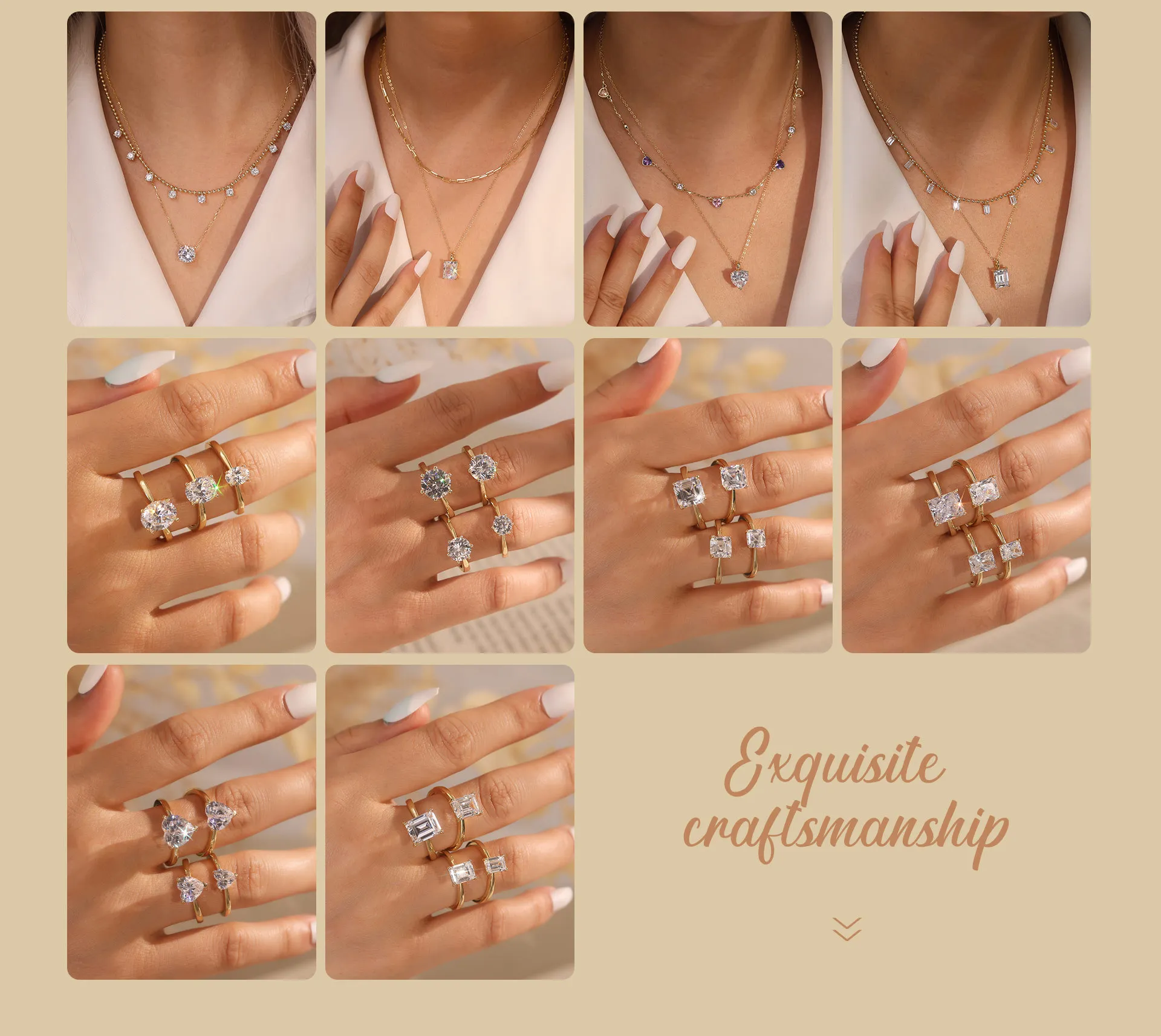 925 Sterling Silver Teardrop Moissanite Jewelry Set 110600001 - image2