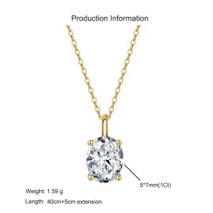 925 Sterling Silver Oval Moissanite Jewelry Set 110600002