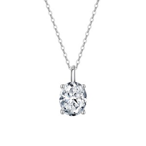 925 Sterling Silver Oval Moissanite Jewelry Set 110600002