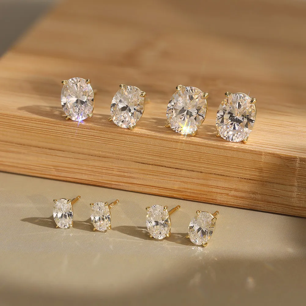 925 Sterling Silver Oval Moissanite Jewelry Set 110600002 - image6