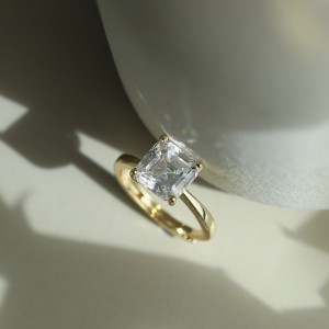925 Sterling Silver Asscher-Cut Moissanite Jewelry Set 110600005