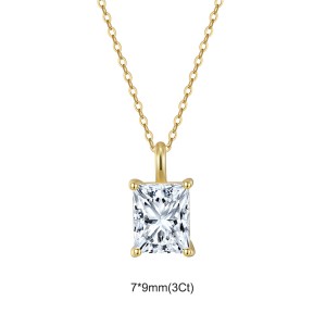 925 Sterling Silver Princess-Cut Moissanite Jewelry Set 110600006