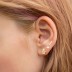 3pcs Silver Cubic Zirconia Pearl Earring Set 140100004