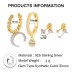 4pcs Zirconia Sterling Silver Ear Cuff Hoop Earring Sets 140100005