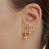 3pcs Zirconia Pearl Sterling Silver Stud Hoop Earring Sets 140100009