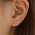 3pcs 925 Sterling Silver Zirconia Flower Earring Sets 140100013