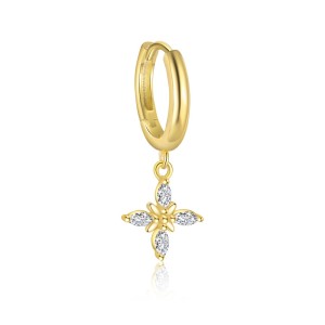 S925 Zirconia Four Leaf Clover Earring Set 140100015