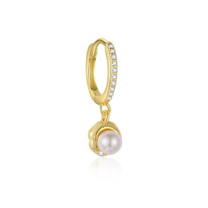 S925 Imitation Pearl Beads Hoop Earring Set 140100027