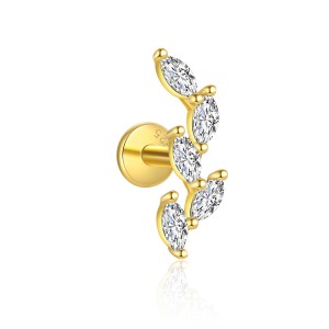 925 Sterling Silver Waterdrop Zirconia Earring Set 140100030