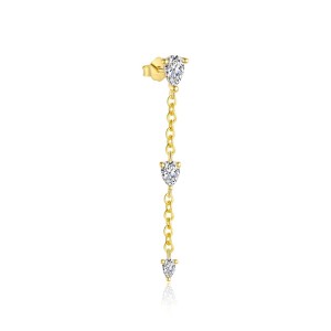 925 Sterling Silver Waterdrop Zirconia Earring Set 140100030