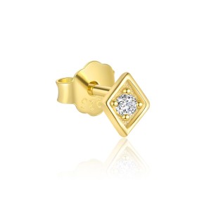 925 Sterling Silver Geometric Zirconia Earring Set 140100033