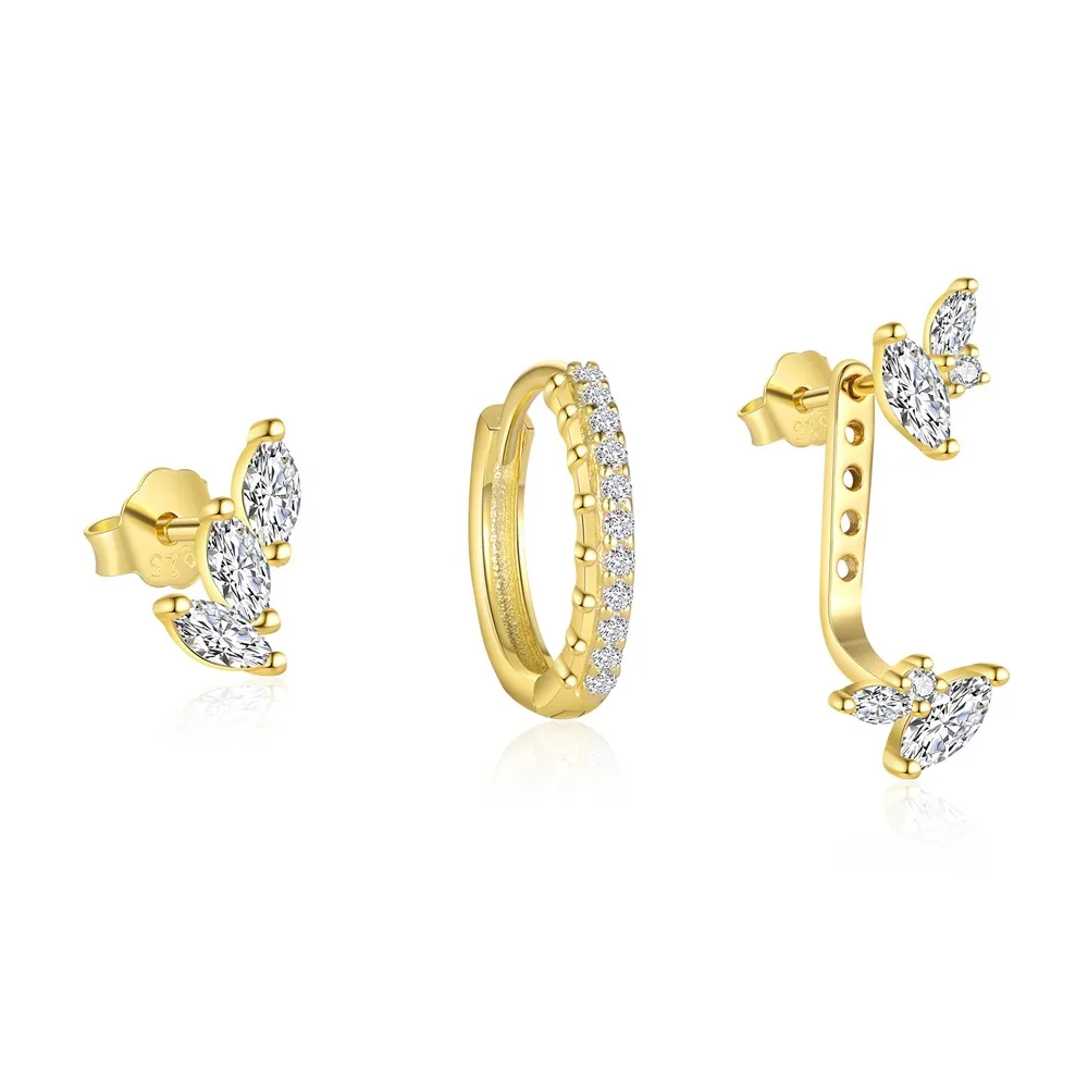 925 Sterling Silver Sweet Zirconia Earring Set 140100034