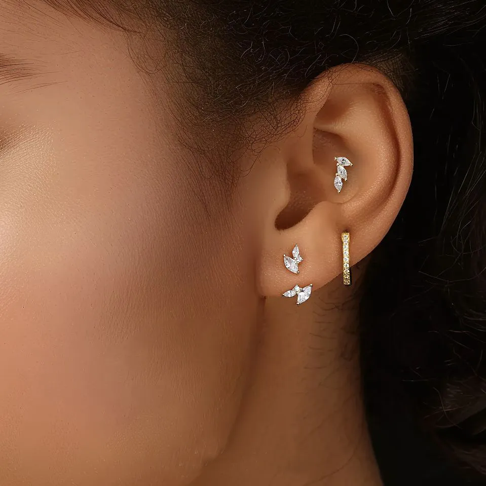 925 Sterling Silver Sweet Zirconia Earring Set 140100034 - image1