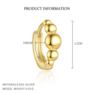 925 Sterling Silver Beads Zirconia Earring Set 140100035