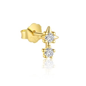 925 Sterling Silver Star Zirconia Earring Set 140100036
