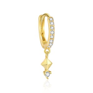 925 Sterling Silver Geometric Zirconia Earring Set 140100038
