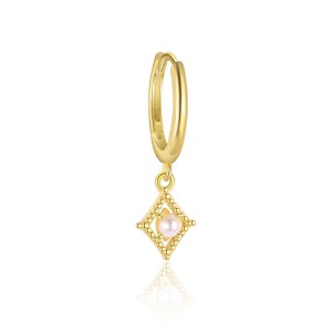925 Sterling Silver Geometric Pearl Earring Set 140100039