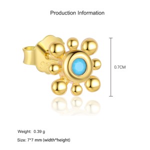 925 Sterling Silver Turquoise Palm Tree Huggie Stacking Earring Set 140100048 925 Sterling Silver Turquoise Palm Tree Huggie Stacking Earring Set 140100048