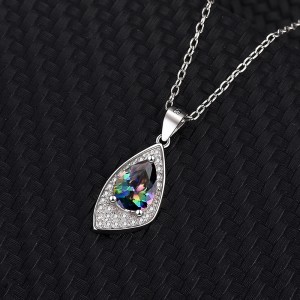 Cubic Zirconia Geometric Pendant Necklace Dangle Earring Set 140200002 Cubic Zirconia Geometric Pendant Necklace Dangle Earring Set 140200002