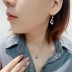 Cubic Zirconia Geometric Pendant Necklace Dangle Earring Set 140200002