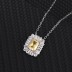 Cubic Zirconia Rectangle Pendant Necklace Stud Earring Set 140200004