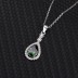 Cubic Zirconia Waterdrop Pendant Necklace Stud Earring Set 140200005