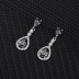 Cubic Zirconia Waterdrop Pendant Necklace Stud Earring Set 140200005