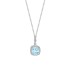 Cubic Zirconia Square Pendant Necklace Stud Earring Ring Set 140300003