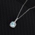 Cubic Zirconia Square Pendant Necklace Stud Earring Ring Set 140300003