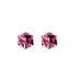 Austrian Crystals Cube Pendant Necklace Stud Earring Ring Set 140300004