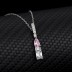 Cubic Zirconia Geometric Pendant Necklace Stud Earring Ring Set 140300005