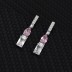 Cubic Zirconia Geometric Pendant Necklace Stud Earring Ring Set 140300005