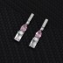 Cubic Zirconia Geometric Pendant Necklace Stud Earring Ring Set 140300005