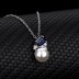 Cubic Zirconia Pearl Pendant Necklace Stud Earring Ring Set 140300006