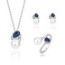 Cubic Zirconia Pearl Pendant Necklace Stud Earring Ring Set 140300006