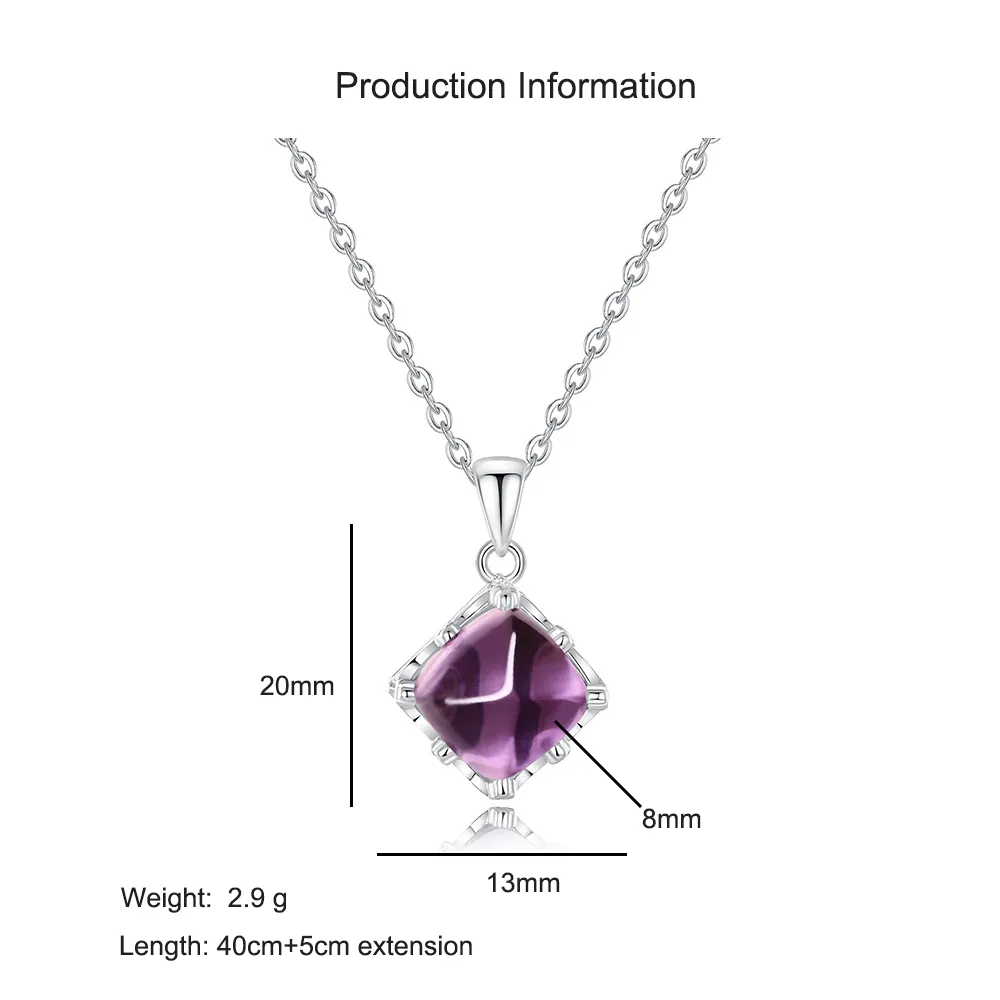 925 Sterling Silver Natural Amethyst Jewelry Set 140300010 - image2