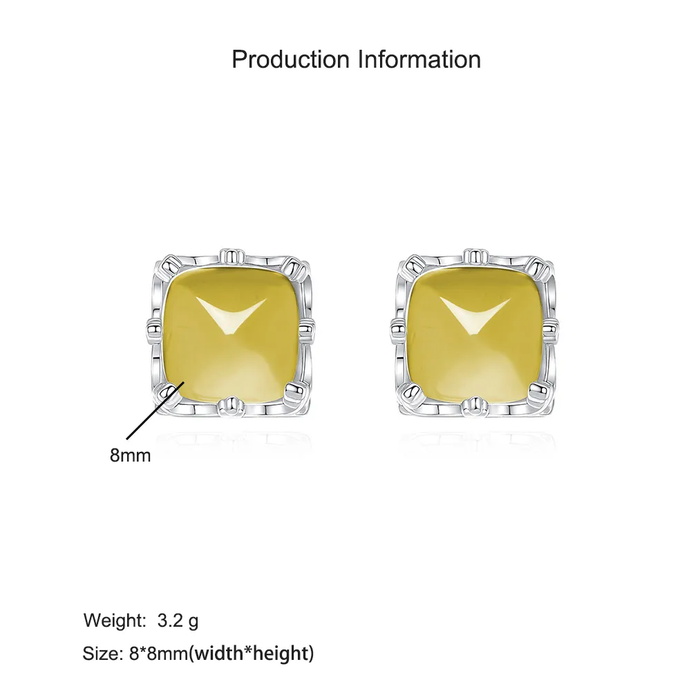 925 Sterling Silver Yellow Citrine Jewelry Set 140300013 - image3