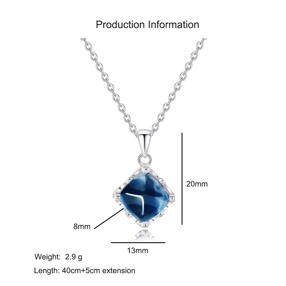 925 Sterling Silver London Blue Topaz Jewelry Set 140300014 - image2