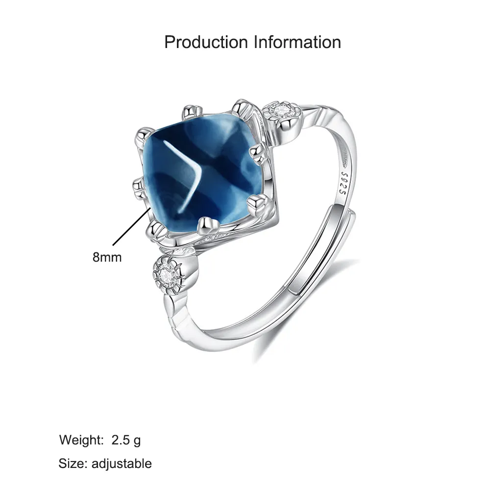 925 Sterling Silver London Blue Topaz Jewelry Set 140300014 - image4
