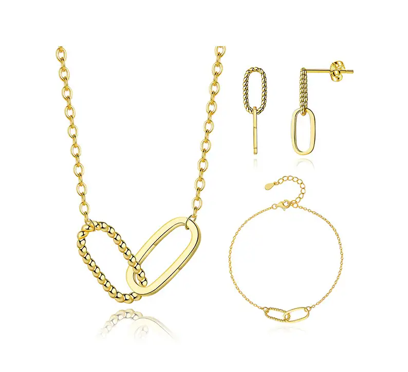 925 Sterling Silver Twisted Buckles Jewelry Sets 140400002