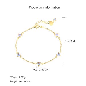 925 Sterling Silver Moonstone Heart Necklace Bracelet Earring Set 140400003 925 Sterling Silver Moonstone Heart Necklace Bracelet Earring Set 140400003