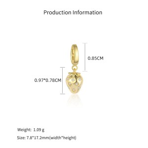 925 Sterling Silver Paperclip Chain Bracelet Necklace Fruit Charm Kit 140500002 925 Sterling Silver Paperclip Chain Bracelet Necklace Fruit Charm Kit 140500002