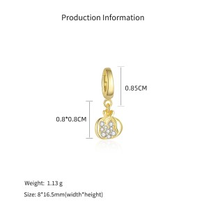 925 Sterling Silver Paperclip Chain Bracelet Necklace Fruit Charm Kit 140500002 925 Sterling Silver Paperclip Chain Bracelet Necklace Fruit Charm Kit 140500002