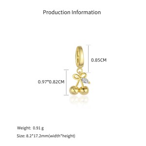 925 Sterling Silver Paperclip Chain Bracelet Necklace Fruit Charm Kit 140500002 925 Sterling Silver Paperclip Chain Bracelet Necklace Fruit Charm Kit 140500002