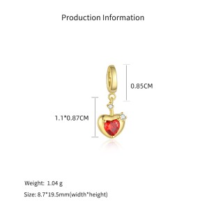 925 Sterling Silver Paperclip Chain Bracelet Necklace Fruit Charm Kit 140500002 925 Sterling Silver Paperclip Chain Bracelet Necklace Fruit Charm Kit 140500002