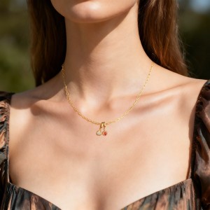 925 Sterling Silver Paperclip Chain Bracelet Necklace Fruit Charm Kit 140500002 925 Sterling Silver Paperclip Chain Bracelet Necklace Fruit Charm Kit 140500002