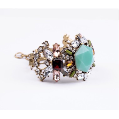 Wholesale Fashion Bracelet Sparkle Crystal Rhinestone Flower Chain Bracelet BCH00025