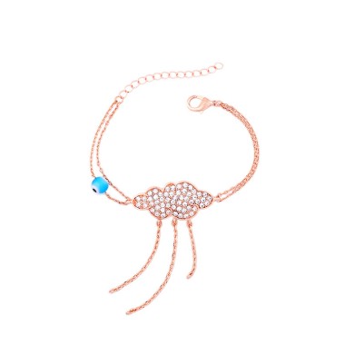 Wholesale Fashion Bracelet Sparkle Crystal Rhinestone Cloud Bead Chain Bracelet BCH00027