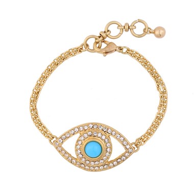 Wholesale Fashion Bracelet Sparkle Crystal Rhinestone Eye Stone Chain Bracelet BCH00029